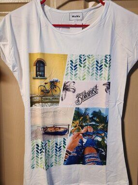 WOWO Women's Vacation Botanist T-shirt, size large, new with tags